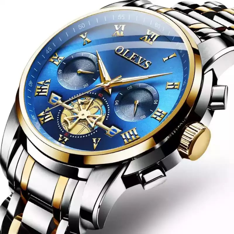 Olevs Classic Premium Stylish Chronograph with Tourbillion Watch Analog Watch – For Men