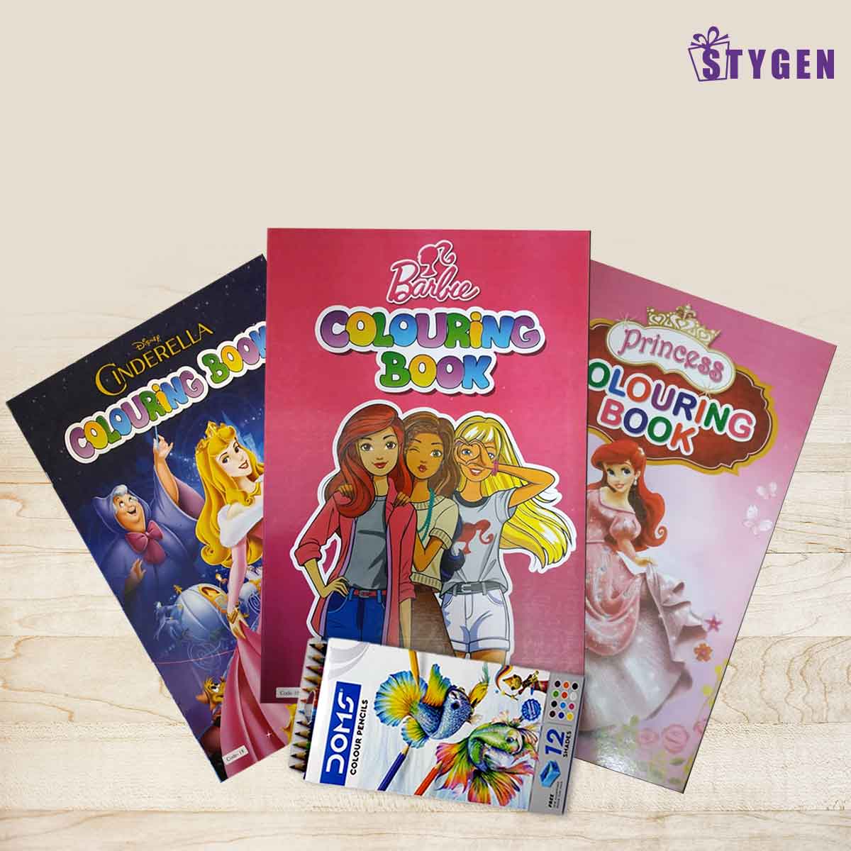 Kids Colouring Book With Colour Pencil Set- 3