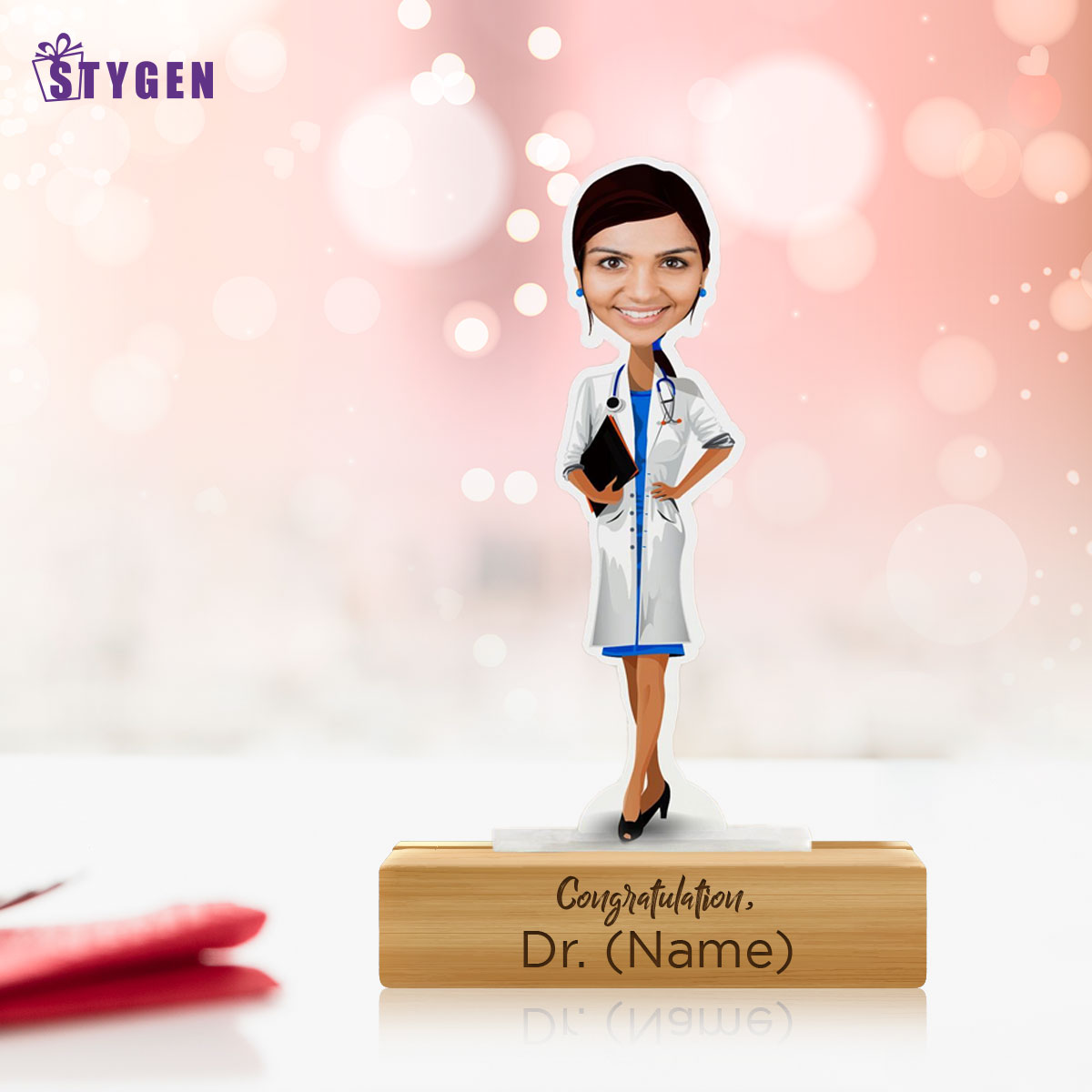 Personalized Doctor Caricature for Girl