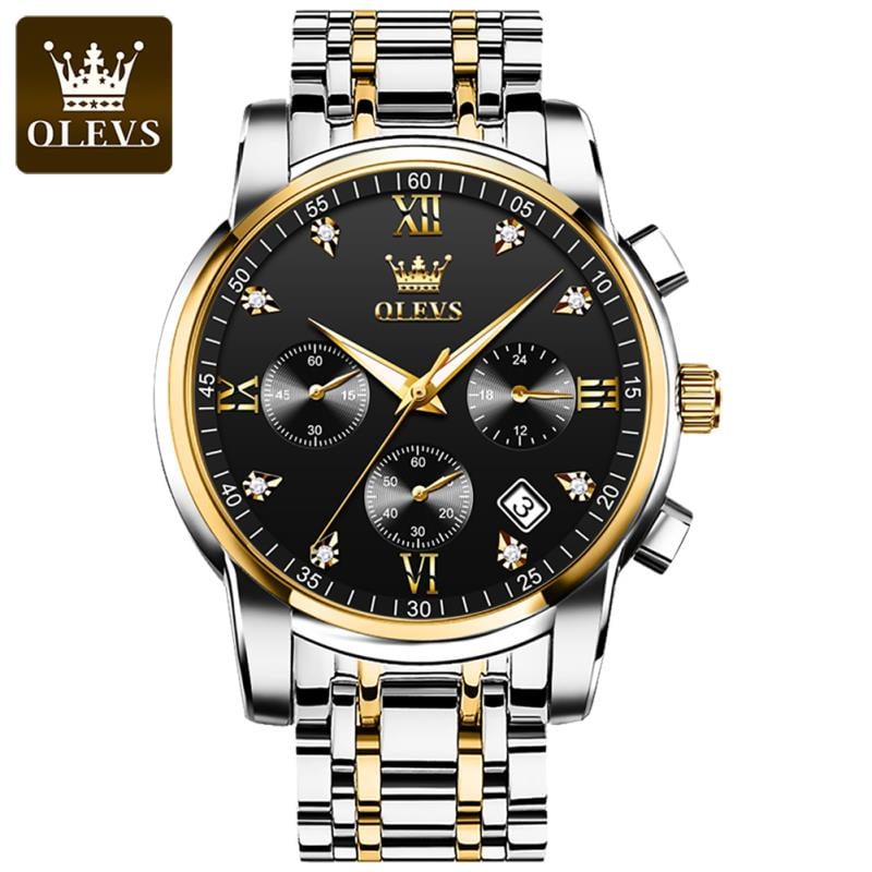 OLEVS Men's Brand Chronograph Quartz Wristwatch For Men