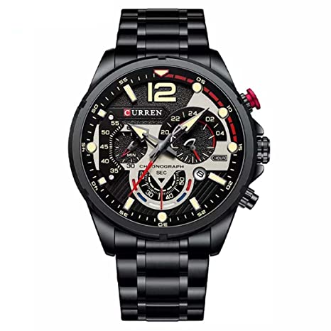 CURREN Luxury Brand Sport Wristwatches for Man Black and Golden