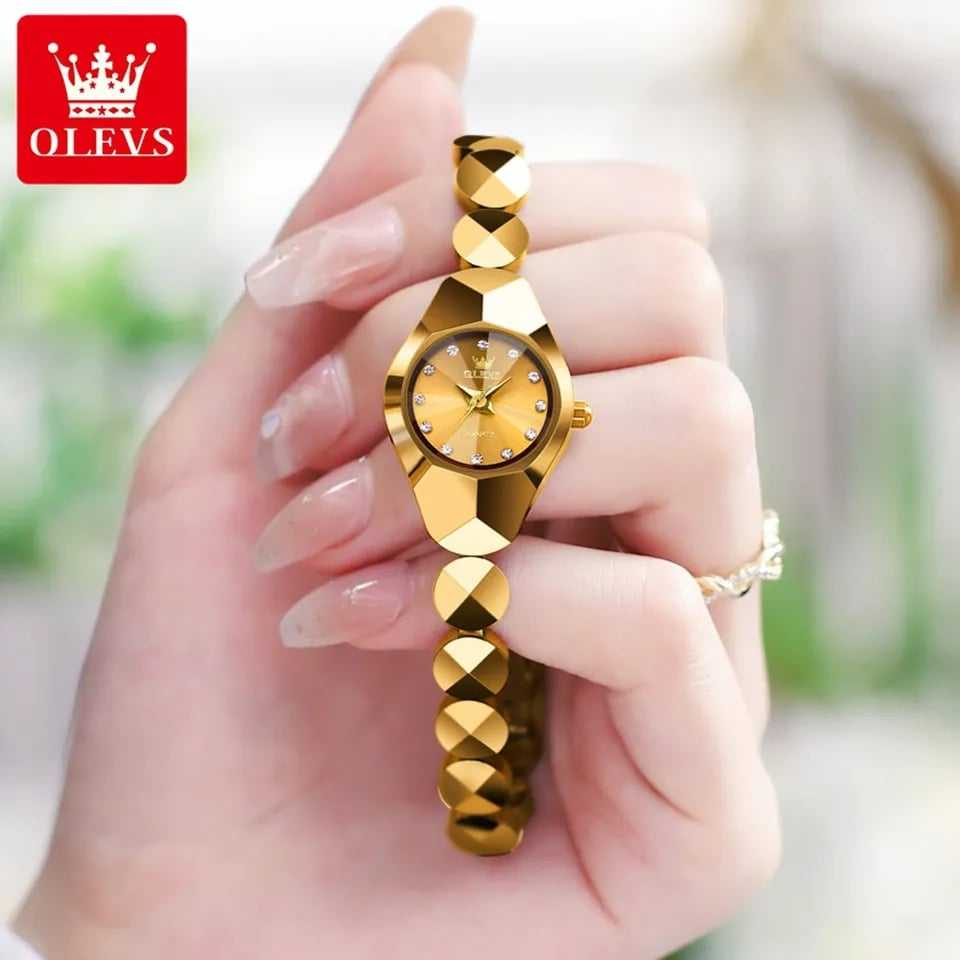 OLEVS  Elegant Analog Diamond Cut Watches For Women